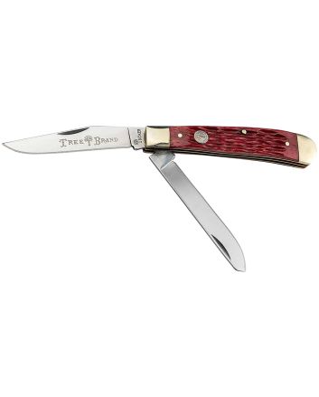 Boker 110825 Trapper 2.0 Clip Point/Spey Plain D2 Steel Blade Red Jigged Bone Handle