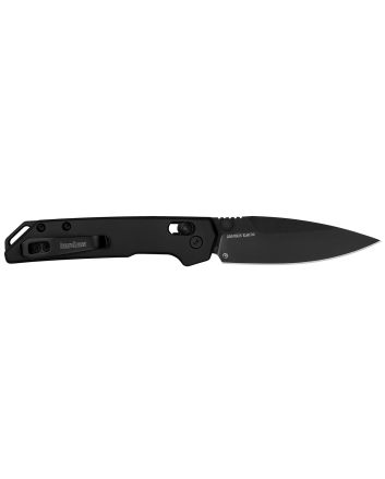 Kershaw 2051BLK Mini Iridium3" Folding/Spear Point Plain Stonewashed D2 Steel Blade/Ice Blue Anodized 6061-T6 Aluminum Handle