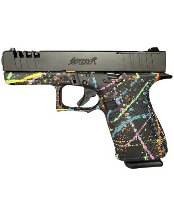 Great Lakes Firearms GL19SBLK Striker9mm 15+1 4" Front/Rear Serrations Cerakote Splatter Black