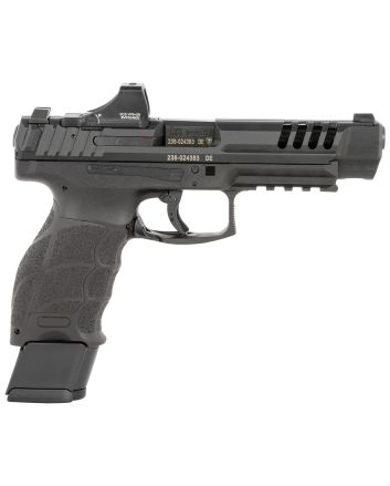 HK 81000877 VP9L SCS 9mm Luger 20+1 5" Black Polygonal Rifled Barrel, Long/Lightening Cuts/Optic Cut SCS Steel Slide, Polymer Frame w/Picatinny Rail, Black Interchangeable Backstrap Grip