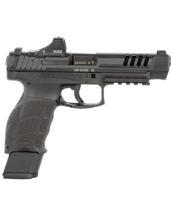 HK 81000878 VP9L SCS 9mm Luger 10+1 5" Black Polygonal Rifled Barrel, Long/Lightening Cuts/Optic Cut SCS Steel Slide, Polymer Frame w/Picatinny Rail, Black Interchangeable Backstrap Grip