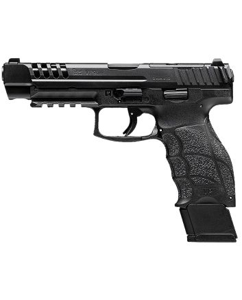 HK 81001156 VP9L9mm Luger 20+1 5" Black Polygonal Rifled Barrel, Long/Lightening Cuts/Optic Cut Steel Slide, Polymer Frame w/Picatinny Rail, Black Interchangeable Backstrap Grip