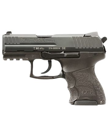 HK 81001108 P30SK V3 Sub-Compact Frame 9mm Luger 10+1 3.27" Black Steel Barrel, Black Cerakote Serrated Steel Slide, Black Polymer Frame w/Picatinny Rail, Ambidextrous