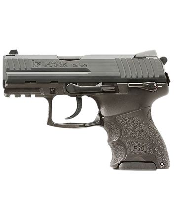 HK 81001110 P30SK V3 Sub-Compact Frame 9mm Luger 10+1 3.27" Stainless Steel Barrel, Black Cerakote Serrated Steel Slide, Black Polymer Frame w/Picatinny Rail, Ambidextrous