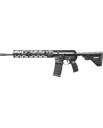 HK 81000827 MR556 A4 5.56x45mm 30+1 16.50" Black Threaded Barrel, Black Picatinny Rail, M-LOK Handguard, 6 Position Black Synthetic Stock, Ambidextrous