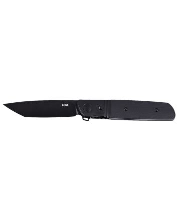 CRKT 5720K Bamboozled3.31" Folding Tanto Plain Black Oxide D2 Steel Blade, Black G10/SS Handle