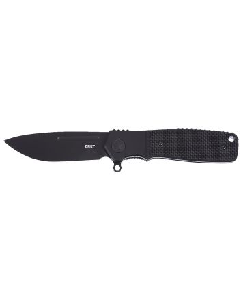 CRKT K245KKP HomefrontEDC Compact 2.91" Folding Aluminum/G10 Plain Black DLC S35VN SS Blade, Black G10 Handle