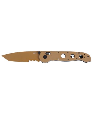 CRKT M16-14XD M16 14XD 3.97" Folding Tanto Part Serrated FDE TiNi 1.4116 SS Blade, FDE G10 Handle