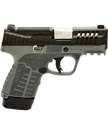 Savage Arms 67066 Stance XR Micro Frame 9mm Luger 13+1 3.20" Stainless Steel Barrel, Black Nitride Ported Steel Slide, Gray Stainless Steel Frame w/Picatinny Rail, Gray GFN Grip, Ambidextrous