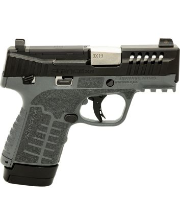 Savage Arms 67067 Stance XR Micro Frame 9mm Luger 13+1 3.20" Stainless Steel Barrel, Black Nitride Ported/Serrated Steel Slide, Gray Stainless Steel Frame w/Picatinny Rail, Gray GFN Grip, Ambidextrous