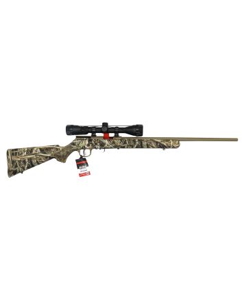 Savage Arms 90757 93 XP 22 WMR 10+1 21" Coyote Tan Cerakote Button-Rifled Barrel &amp; Drilled &amp; Tapped Steel Receiver, Brush Camouflage Fixed Synthetic Stock, Weaver 3-9x40mm