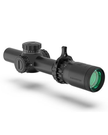 Swampfox Optics THK14241GF Tomahawk IIBlack 1-4x 24mm 30mm Tube Bright Fiber Optic Green Reticle