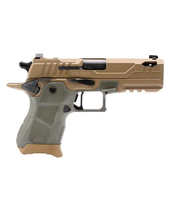 Oa Defense OA2311CPROKITHDSPRT15 2311 Compact Pro 9x19 15rd 4.25" Black DLC Ported Barrel High Desert Sage Optic Ready 17-4 Stainless Steel Slide High Desert Sage Polymer Grip Ambidextrous