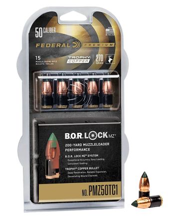Federal PMZ50TC1 Trophy50Cal 270gr Trophy Copper 15/Box