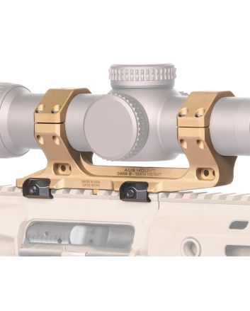 Reptilia LLC 100155 AUS Optic Mount FDE 7075-T6 Aluminum 34mm Tube Mil-Spec 1913 Picatinny Rail Mount