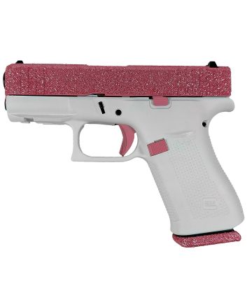 Glock PX4350204NBGF G43XSub-Compact Frame 9mm Luger 10+1 3.41" Black GMB Barrel, Bubblegum Cerakote Serrated Steel Slide, Frost Cerakote Polymer Frame w/Beavertail, Ambidextrous