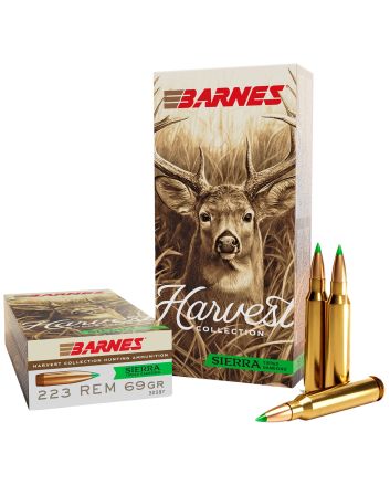 Barnes Bullets 32397Harvest 223Rem 69gr Sierra Tipped GameKing 20 Per Box/10 Case
