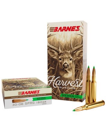 Barnes Bullets 32403Harvest 30-06Springfield 180gr Sierra Tipped GameKing 20 Per Box/10 Case