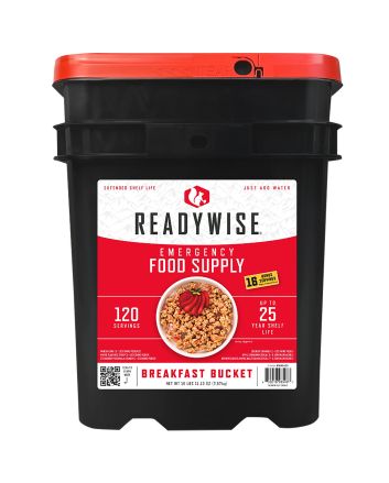 Wise Foods RW10121 Emergency Supplies Breakfast Bucket 120 Servings
