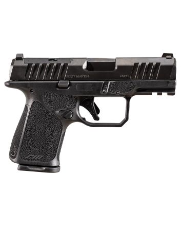 Rost Martin RM1SBLKOSP RM1CSub-Compact Frame 9mm 15+1 3.60" Black Match Grade Barrel, Black Tenifer Optic Ready/Serrated Steel Slide, Black Polymer Frame w/Picatinny Rail, Textured Grip