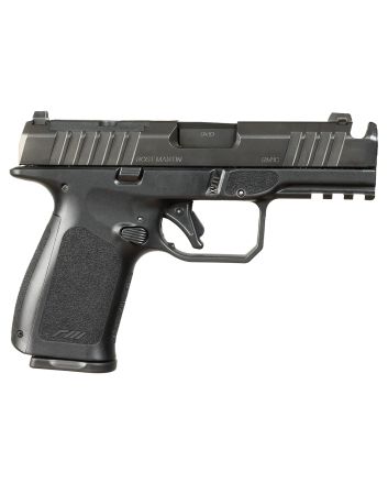 Rost Martin RM1CBLKOSP(COMP) RM1C9mm 17+1 4" Black Compensated Match Grade Barrel, Black Tenifer Optic Ready/Serrated Steel Slide, Black Polymer Frame w/Picatinny Rail, Textured Grip