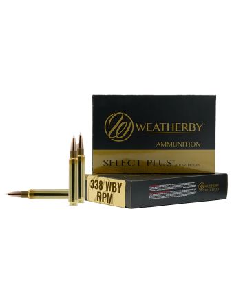 Weatherby B338185TTSX Select Plus338WBY RPM 185gr TTSX Boat Tail 20 Per Box/10 Case