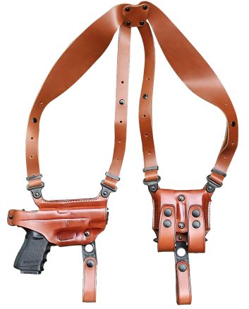 1791 Gunleather NSS2.1CBRHROptic Ready Shoulder Horizontal Brown Fits Glock 17 Right Hand