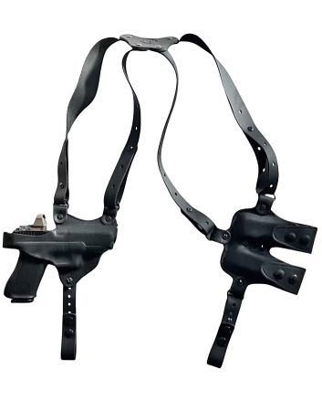 1791 Gunleather NSS2.1SBLHROptic Ready Shoulder Horizontal Black Fits Glock 17 Right Hand