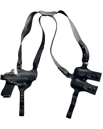 1791 Gunleather NSS2.4SBLHROptic Ready Shoulder Horizontal Black Fits Sig P320 Right Hand
