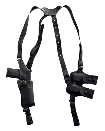 1791 Gunleather NSS2.1SBLVROptic Ready Shoulder Vertical Black Fits Glock 17 Right Hand