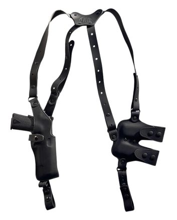 1791 Gunleather NSS2.4SBLVROptic Ready Shoulder Vertical Black Fits Sig P320 Right Hand