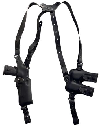 1791 Gunleather NSS1SBLVROptic Ready Shoulder Vertical Black Fits 1911 Right Hand