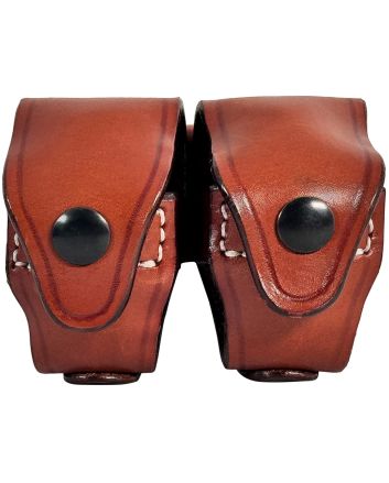 1791 Gunleather RVSLDCBRA Speed Loader Double Carrier Brown Steerhide Compatible w/ 5/6 Shots