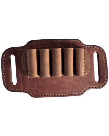 1791 Gunleather HNTABS12BRWA Ammo Belt Slide Brown Leather 12 Gauge
