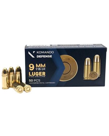 Dickinson LLC BRASS/STL 9mm 115gr Full Metal Jacket 50 Per Box/20 Case