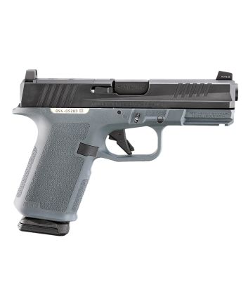 Ruger 19401 RXM9mm 10+1 4" Black FNC Nitride Alloy Steel Barrel, Black FNC Nitride Optic Ready/Serrated Alloy Steel Slide, Stealth Gray Polymer Frame w/Accessory Rail, Textured Grip