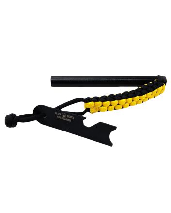 Black Beard Fire Starters FR Ferro RodBlack/Yellow 7' Long