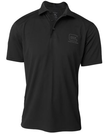 Glock AP96212 Glock Perfection PoloBlack Polyester Mesh Short Sleeve Medium