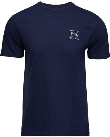 Glock AP96195 Glock Strong TeeNavy Ringspun Cotton Short Sleeve Large