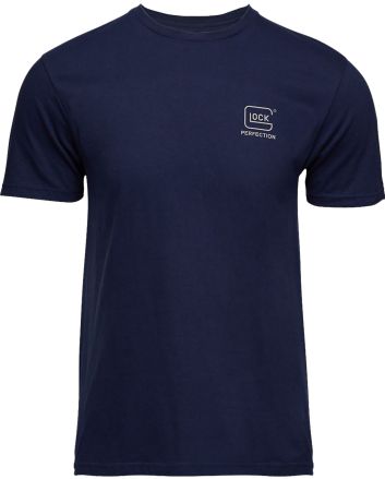 Glock AP96196 Glock Strong TeeNavy Ringspun Cotton Short Sleeve XL