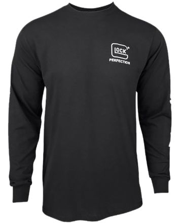 Glock AP96098 Perfection Long Sleeve Tee Black Pre-Shrunk Cotton Long Sleeve Small