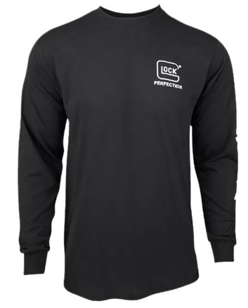 Glock AP96099 Perfection Long Sleeve Tee Black Pre-Shrunk Cotton Long Sleeve Medium