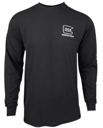 Glock AP96100 Perfection Long Sleeve Tee Black Pre-Shrunk Cotton Long Sleeve Large