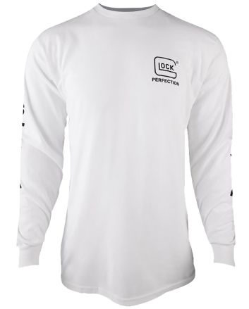 Glock AP96095 Perfection Long Sleeve Tee White Pre-Shrunk Cotton Long Sleeve XL