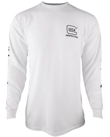 Glock AP96097 Perfection Long Sleeve Tee White Pre-Shrunk Cotton Long Sleeve 3XL