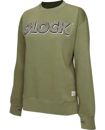 Glock AP96261 Crewneck Raglan Fleece Olive Cotton/Polyester Long Sleeve Medium