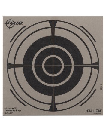 Allen 15794 Thermal TargetBullseye Hanging Paper 8" x 8" Black/Gray