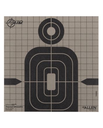 Allen 15802 Thermal TargetSilhouette Hanging Paper 8" x 8" Black/Gray