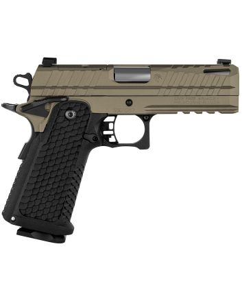 Live Free Armory LFAPF712086 Apollo 119mm 17+1 4.15" 416 Stainless Steel Slide Elite Flat Dark Earth Cerakote Black Polymer Grip