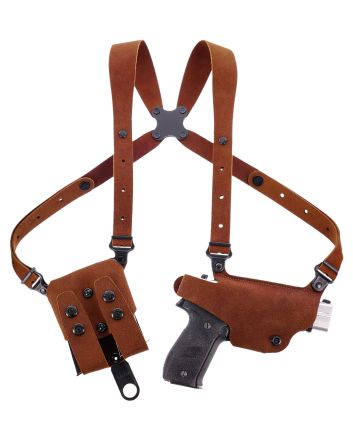 Galco CL2800R Classic Lite 2.0 Shoulder System Shoulder Size Fits Chest Up To 56" Natural Leather Fits Glock 43 Right Hand